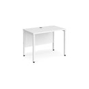 Maestro 25 600mm Deep Straight Desk With Bench Leg - White - NWOF