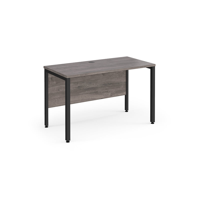 Maestro 25 600mm Deep Straight Desk With Bench Leg - Grey Oak - NWOF