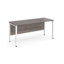 Maestro 25 600mm Deep Straight Desk With Bench Leg - Grey Oak - NWOF