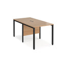 Maestro 25 800mm Deep Back To Back Straight Desks With Bench Leg - Beech - NWOF