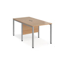 Maestro 25 800mm Deep Back To Back Straight Desks With Bench Leg - Beech - NWOF