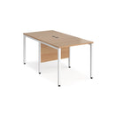 Maestro 25 800mm Deep Back To Back Straight Desks With Bench Leg - Beech - NWOF