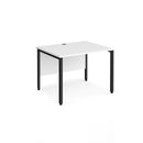 Maestro 25 800mm Deep Straight Desk With Bench Leg - White - NWOF
