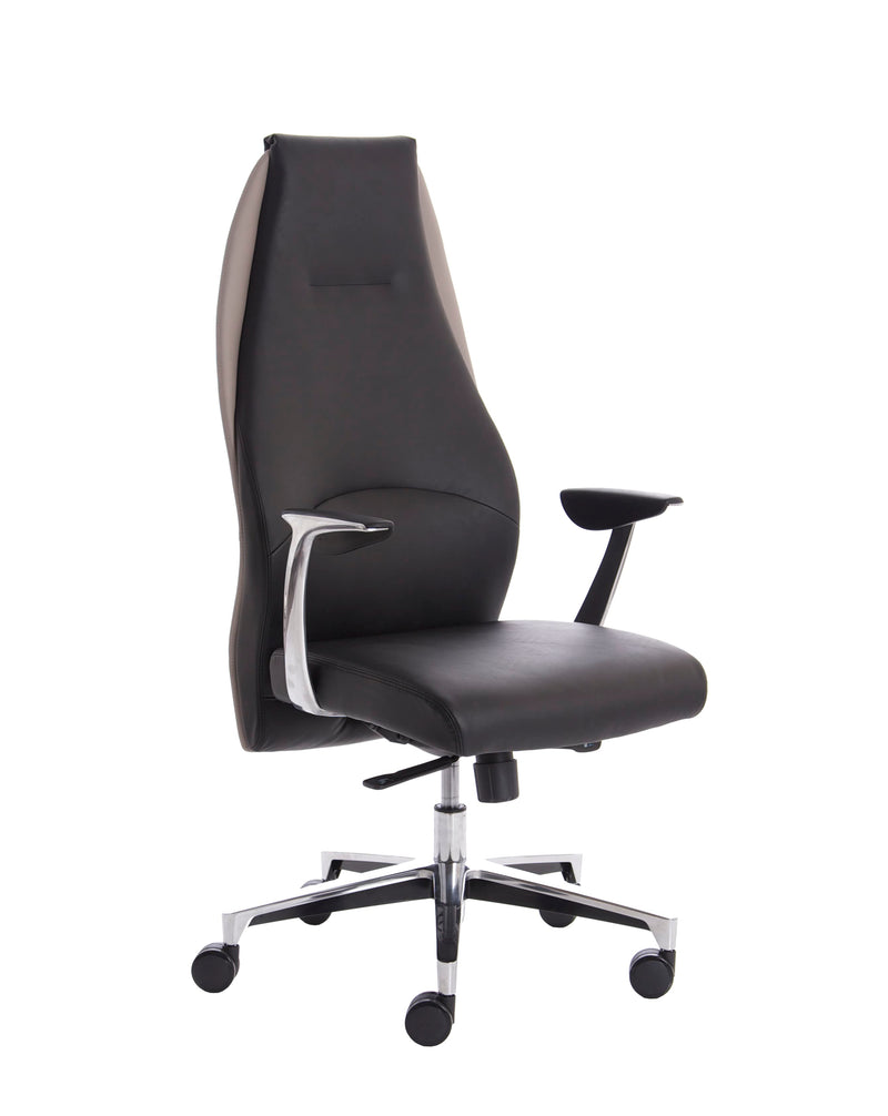 Mien Black & Mink Executive Leather Office Chair - NWOF