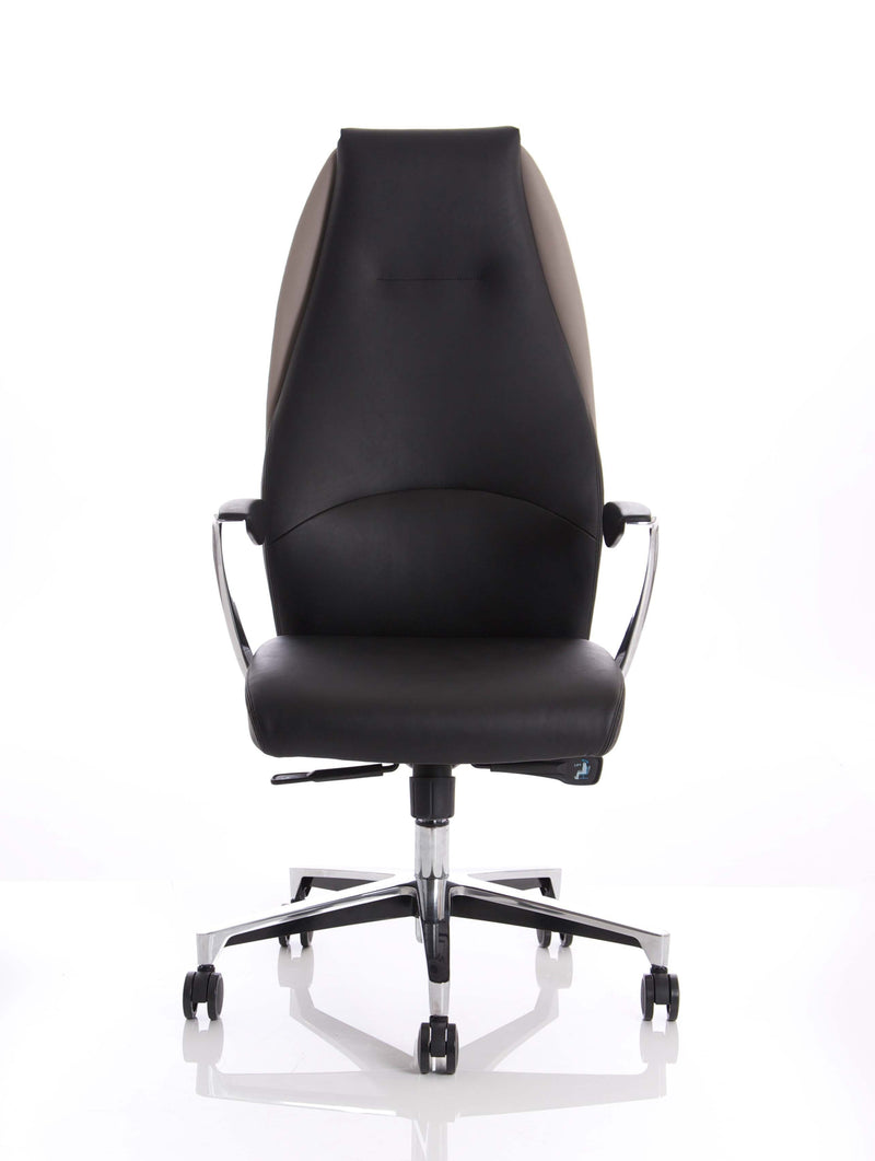 Mien Black & Mink Executive Leather Office Chair - NWOF
