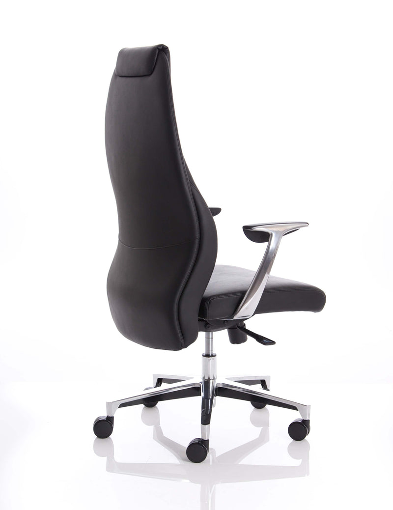 Mien Black Executive Leather Office Chair - NWOF