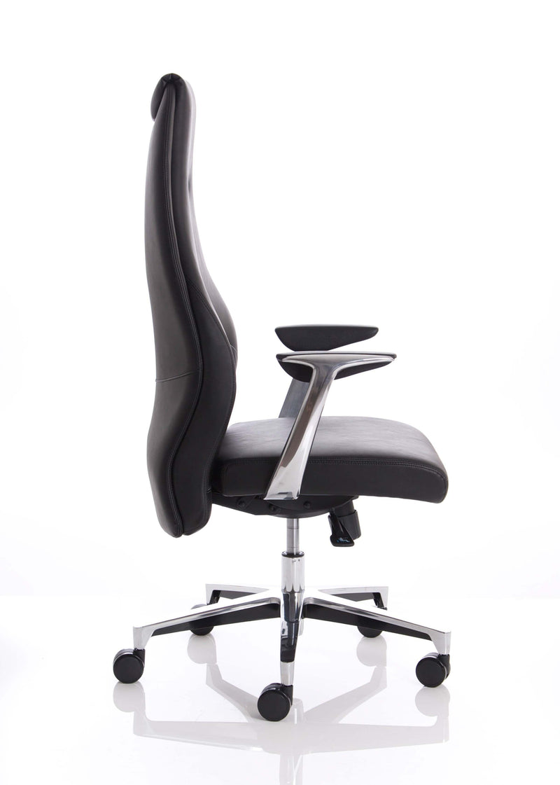 Mien Black Executive Leather Office Chair - NWOF