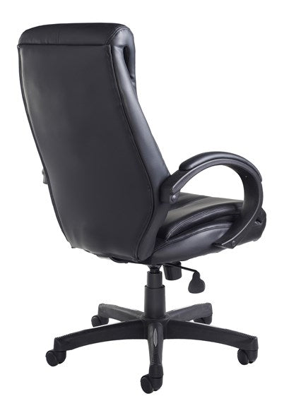 Nantes High Back Managers Chair - Black Faux Leather - Flogit2us.com