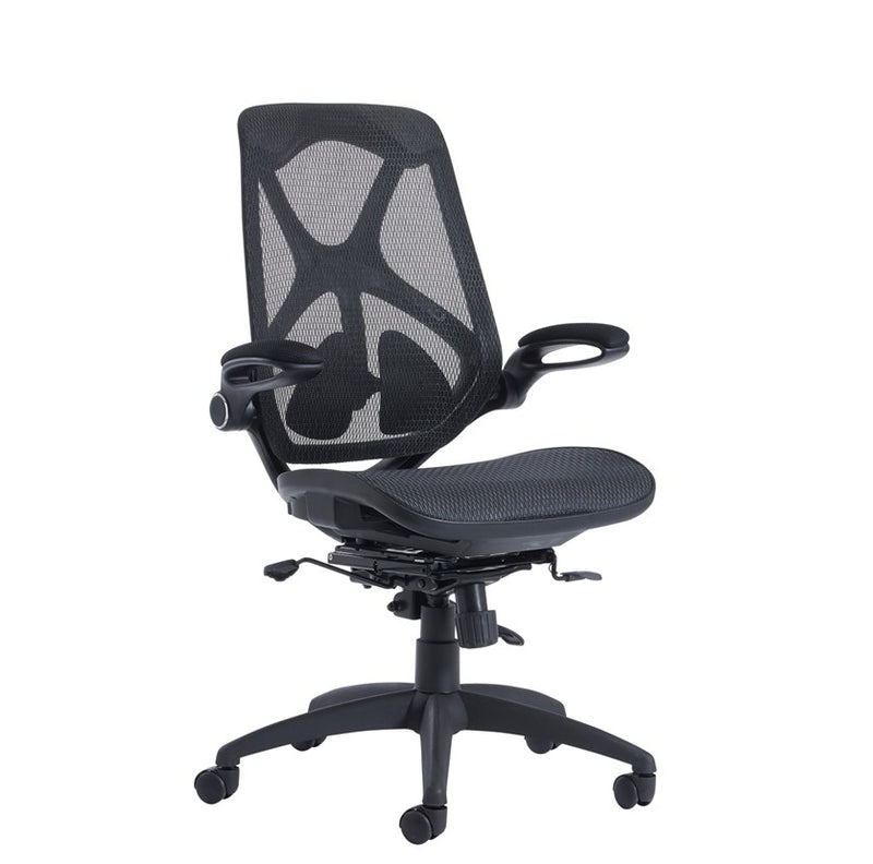 Napier High Mesh Back Operator Chair With Mesh Seat - Black - Flogit2us.com