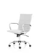 Nola Medium Back White Bonded Leather Executive Chair - Flogit2us.com