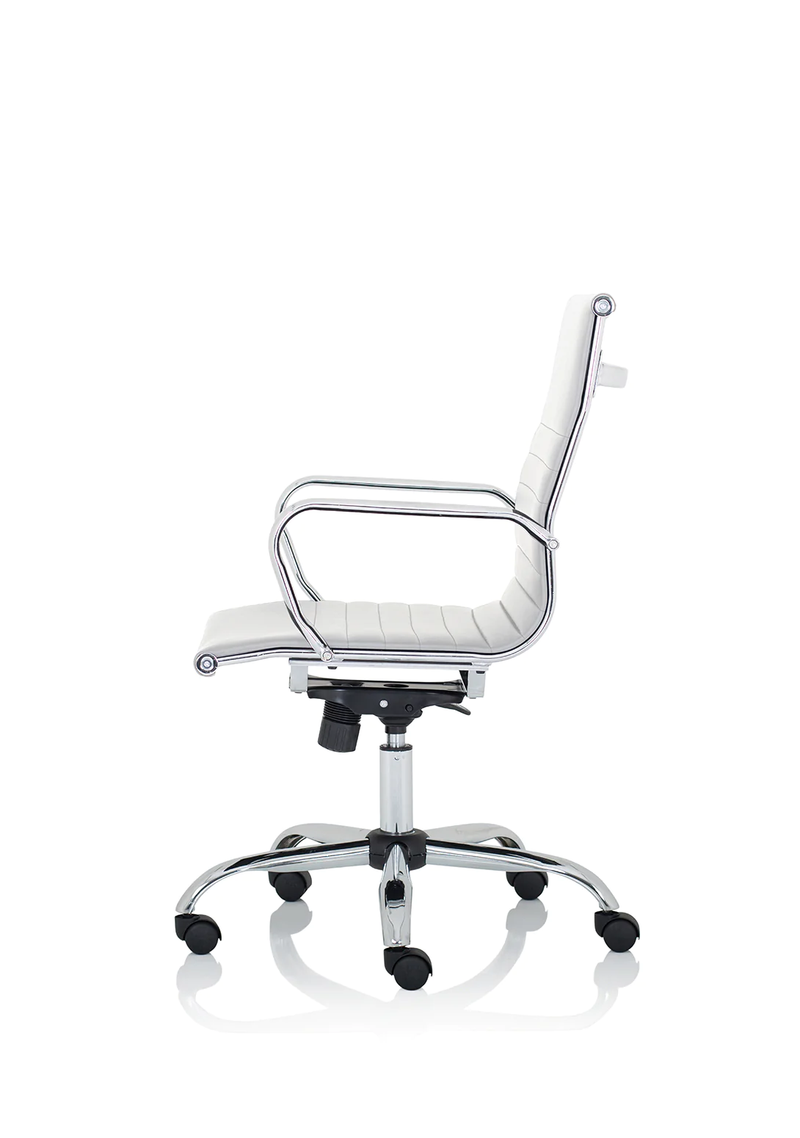 Nola Medium Back White Bonded Leather Executive Chair - Flogit2us.com