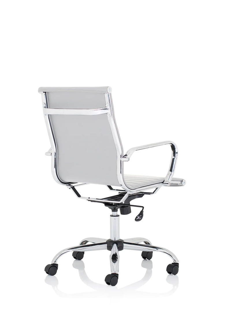 Nola Medium Back White Bonded Leather Executive Chair - Flogit2us.com