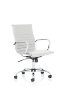 Nola Medium Back White Bonded Leather Executive Chair - Flogit2us.com