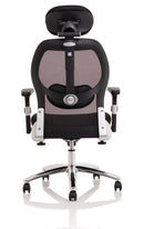 Sanderson II Black Fabric Mesh Back Chair - NWOF