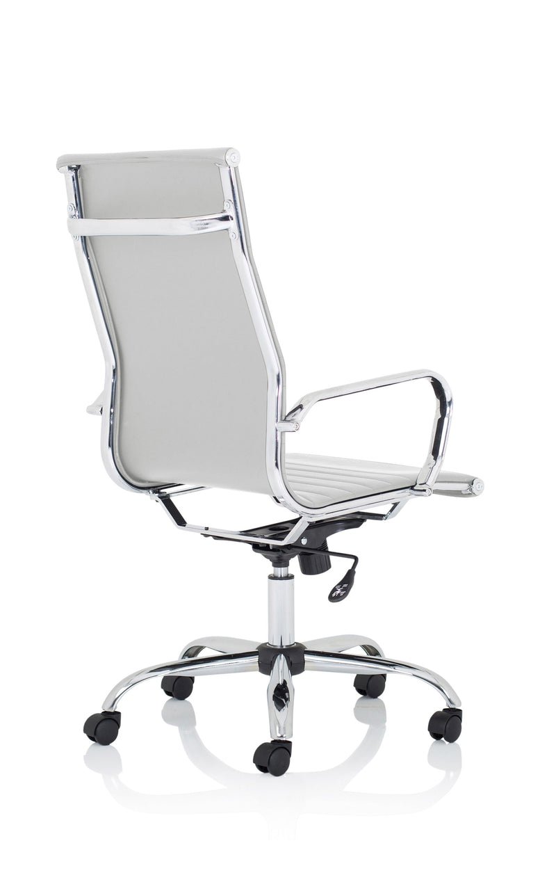 Nola High Back White Bonded Leather Executive Chair - NWOF