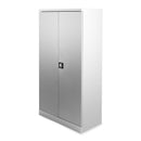 Steel Cupboard 1830mm High With 3 Shelves - Light Grey - Flogit2us.com