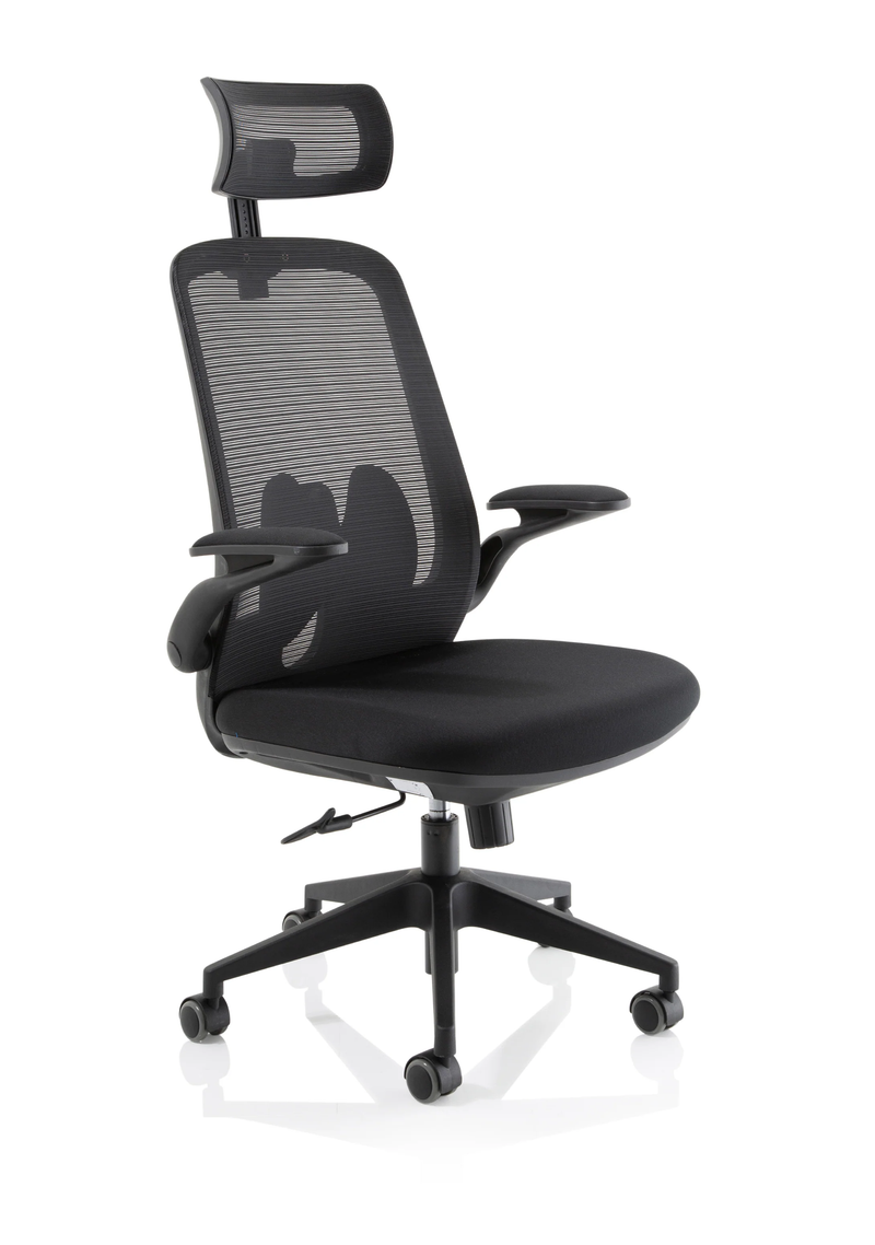 Sigma Executive Mesh Chair With Folding Arms - NWOF