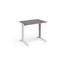 TR10 600mm Deep Straight Desk - Grey Oak - NWOF