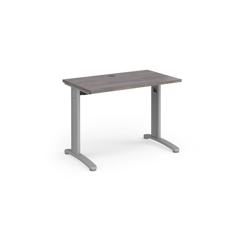 TR10 600mm Deep Straight Desk - Grey Oak - NWOF