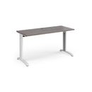 TR10 600mm Deep Straight Desk - Grey Oak - NWOF