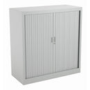TC Steel Open Tambour Cupboard - Grey - NWOF