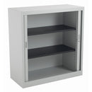 TC Steel Open Tambour Cupboard - Grey - NWOF