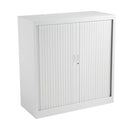 TC Steel Open Tambour Cupboard - White - NWOF