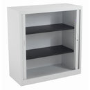 TC Steel Open Tambour Cupboard - White - NWOF