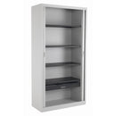 TC Steel Open Tambour Cupboard - Grey - NWOF