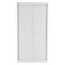 TC Steel Open Tambour Cupboard - White - NWOF