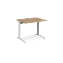 TR10 Height Settable Straight Desk - Oak - NWOF