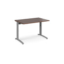 TR10 Height Settable Straight Desk - Walnut - NWOF