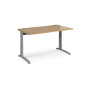 TR10 Height Settable Straight Desk - Oak - NWOF