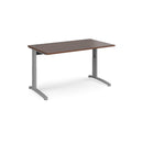TR10 Height Settable Straight Desk - Walnut - NWOF