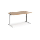 TR10 Height Settable Straight Desk - Beech - NWOF