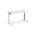 TR10 Height Settable Straight Desk - White - NWOF