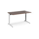 TR10 Height Settable Straight Desk - Walnut - NWOF