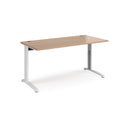 TR10 Height Settable Straight Desk - Beech - NWOF