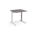 TR10 Height Settable Straight Desk - Grey Oak - NWOF