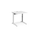 TR10 Height Settable Straight Desk - White - NWOF