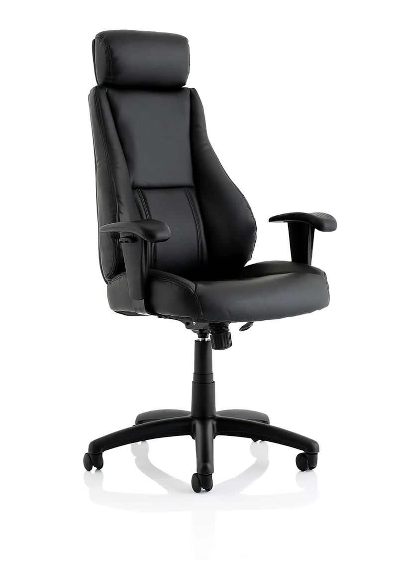 Windsor Leather Executive Chair With Headrest - NWOF
