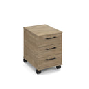 Anson Executive 3 Drawer Mobile Pedestal - Barcelona Walnut - NWOF