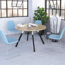 Anson Executive Circular Meeting Table With A-Frame Legs - Barcelona Walnut - NWOF