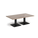 Brescia Rectangular Coffee Table With Flat Square Base - Barcelona Walnut - NWOF