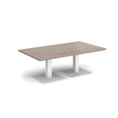 Brescia Rectangular Coffee Table With Flat Square Base - Barcelona Walnut - NWOF