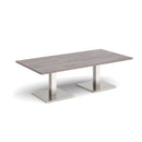 Brescia Rectangular Coffee Table With Flat Square Base - Grey Oak - NWOF