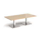 Brescia Rectangular Coffee Table With Flat Square Base - Kendal Oak - NWOF
