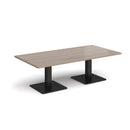Brescia Rectangular Coffee Table With Flat Square Base - Barcelona Walnut - NWOF