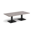 Brescia Rectangular Coffee Table With Flat Square Base - Grey Oak - NWOF