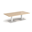 Brescia Rectangular Coffee Table With Flat Square Base - Kendal Oak - NWOF